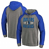 Dallas Mavericks Fanatics Branded Ash Antique Stack Tri Blend Raglan Pullover Hoodie Fyun,baseball caps,new era cap wholesale,wholesale hats